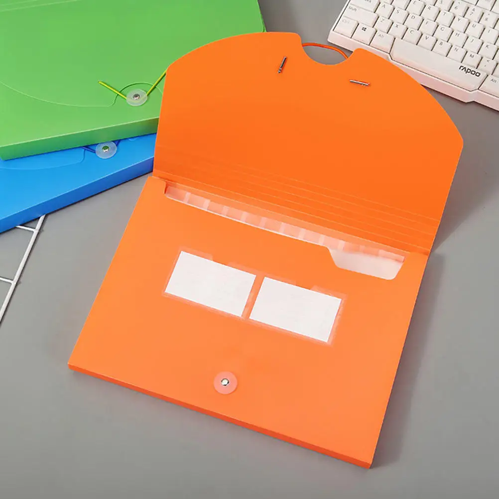 

Портативная папка-аккордеон на 12 отделений, водонепроницаемая, из полипропилена, органайзер для документов для офиса, школы, дома, для счетов и квитанций