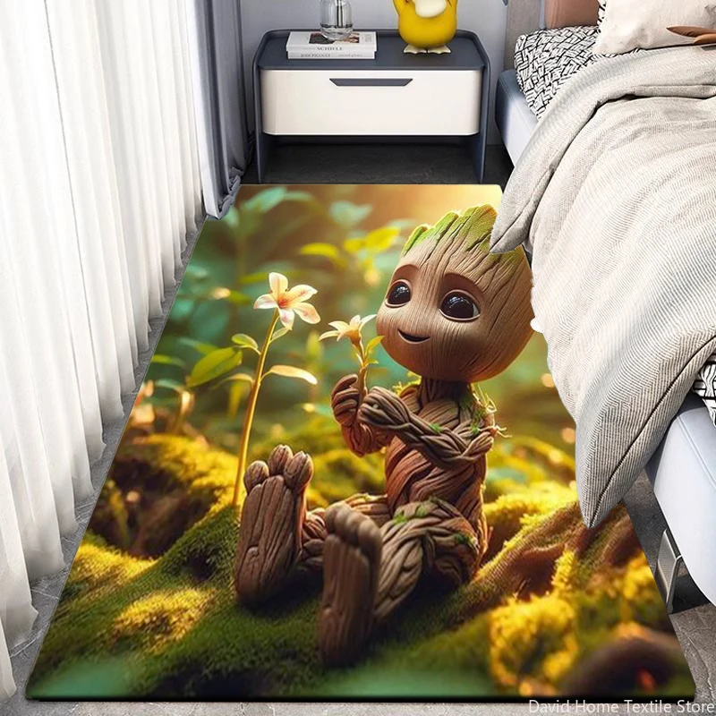 Marvel-Groot Avengers Little Tree Man Rugs Large Carpets for Home Living Rooms Children Bedroom Sofa Doormat Floor Decor Mat