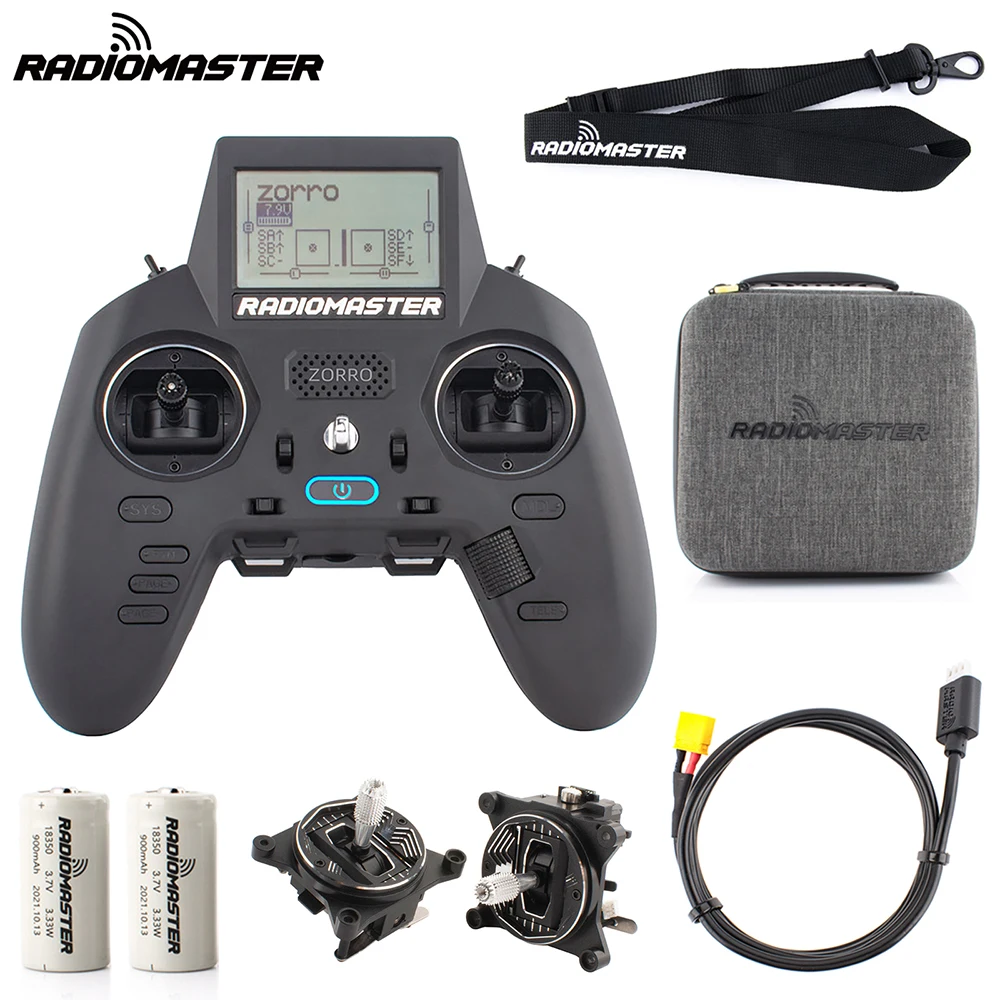 RadioMaster ELRS 2,4 GHZ RC Controller CC2500 JP4IN1 transmisor de Radio con batería Hall cardán Control remoto helicóptero