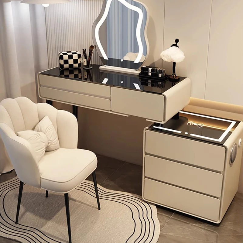 

Modern Luxury Vanity Table Design Space Saving Simplicity Vanity Table Set Bedroom Drawers Penteadeira Quarto Nordic Furniture