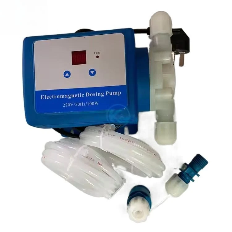 

Small swimming pool dosing pump Electromagnetic diaphragm metering pump Automatic dosing device Swimming pool acid