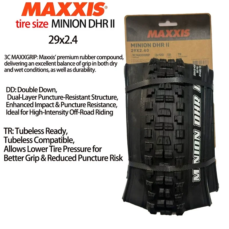 MAXXIS Minion DHR (M327ru)29 Inch, Downhill Folding Tire For Mountain Bike, More Wear-resistant And Stronger Cornering