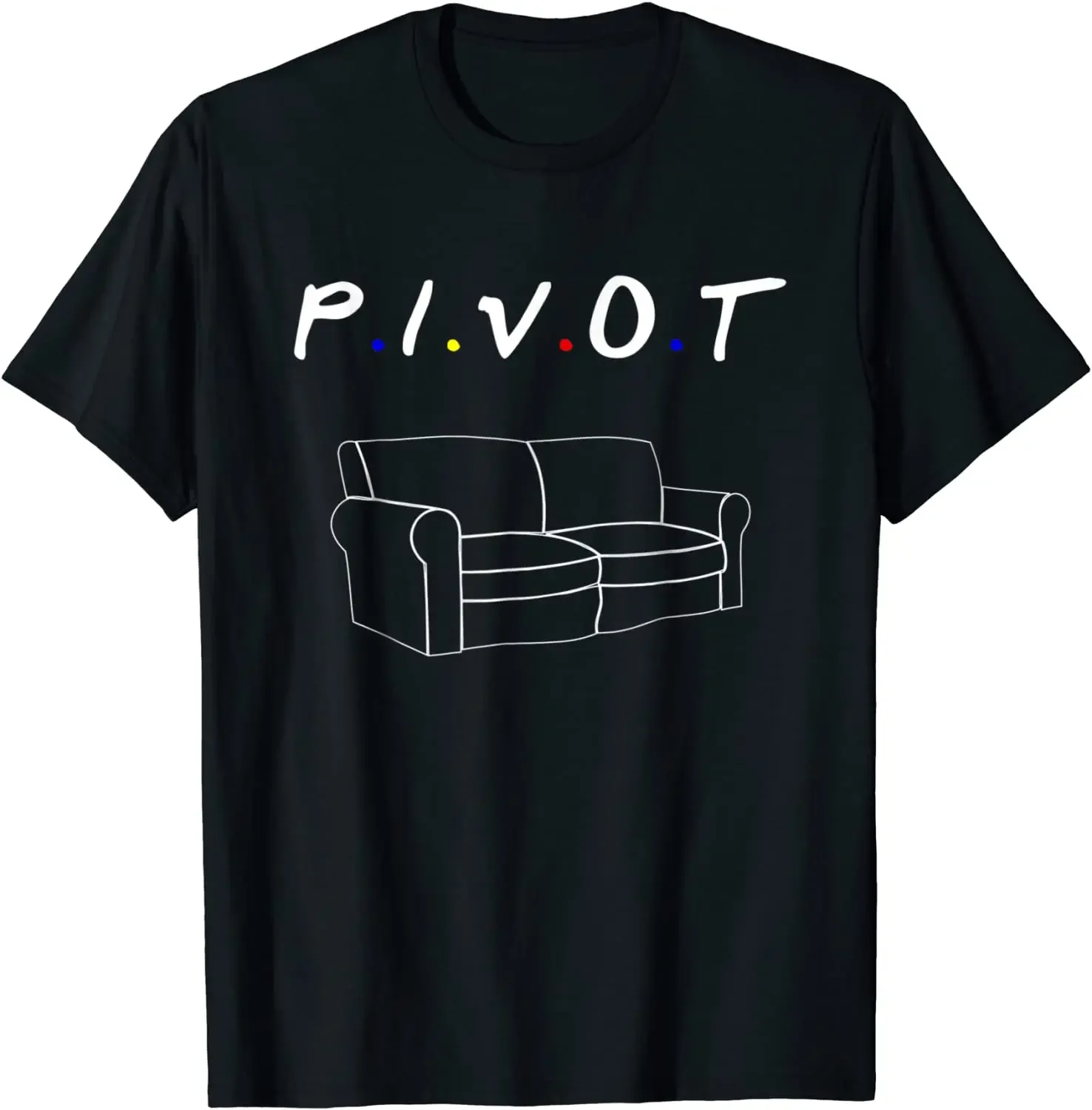 Pivot Funny 90s Saying Shirt Gift Men's Cotton Round Neck Fashion Print graphic t shirts men clothing vintage Cotton streetwear