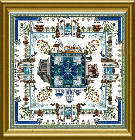 

11CT/14CT DIY Embroidery Cross Stitch Kits Craft Needlework Set Canvas Cotton 71-CD Greek Garden 74-74