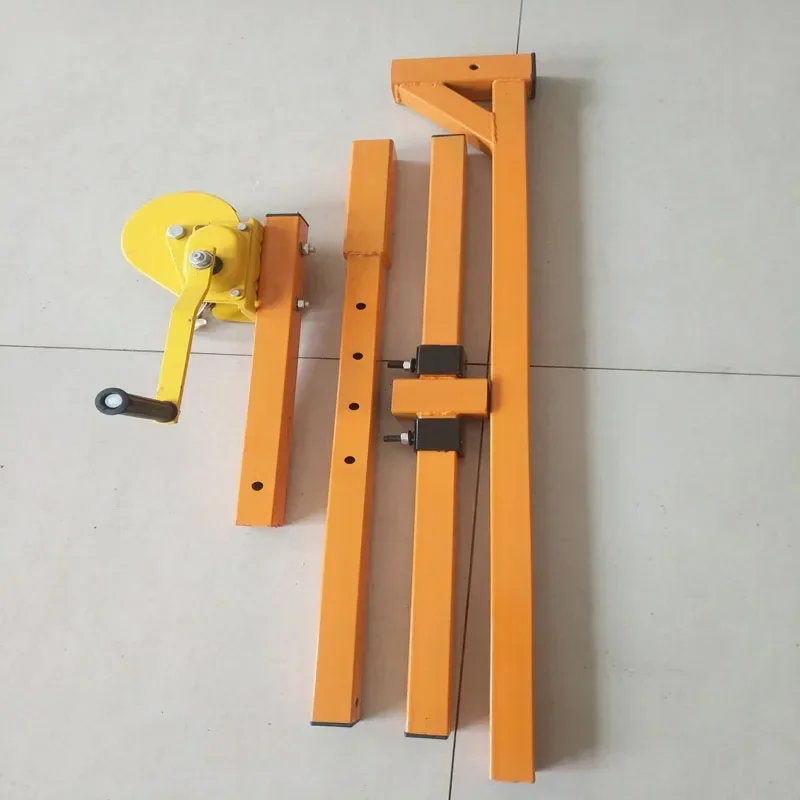 1pc Lifting Crane Install Hoisting Artifact High-altitude Installation External Machine Bracket Hanger Lift Crane Folding 3horse