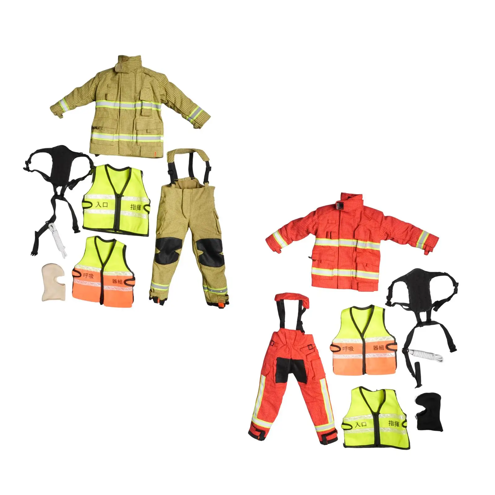 1:6 modelo bombeiro terno roupas cosplay traje de bombeiro realista