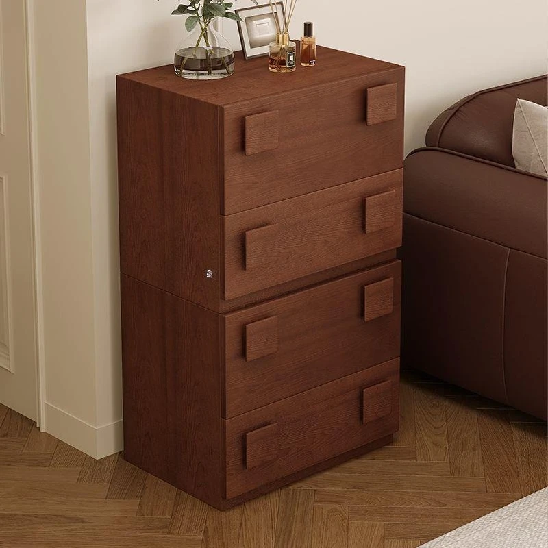 

Medieval solid wood chest, living room against the wall, locker, bedroom, bedside TV cabinet,