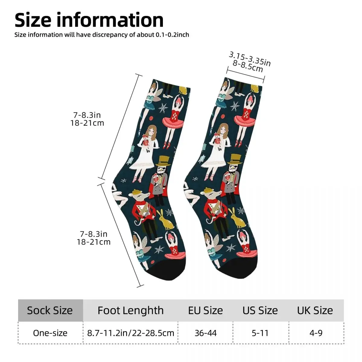 Nutcracker Ballet By Andrea Lauren Socks Harajuku Super Soft Stockings All Season Long Socks for Man's Woman's Birthday Present