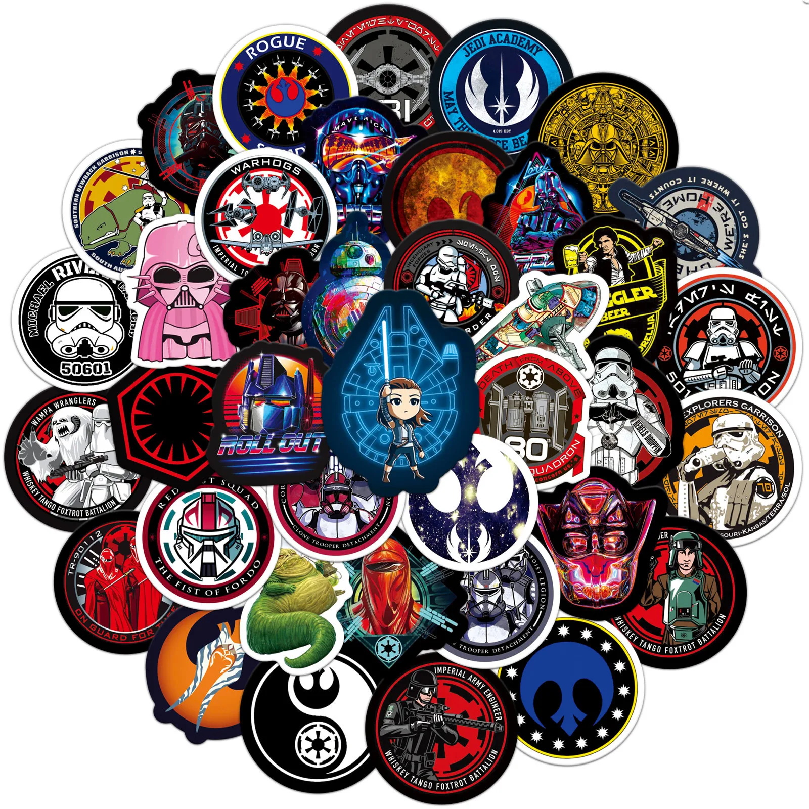 50Pcs Star Wars Stickers Laptop Motorcycle Phone Car Suitcase Decals DIY Waterproof Sticker for Children Toy