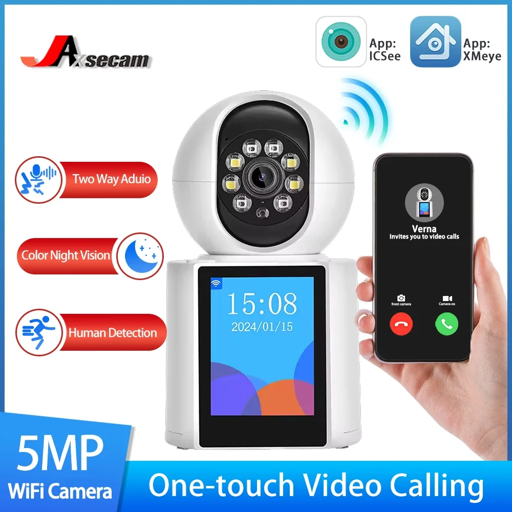 

2.8 inch Wifi Camera Baby Monitor With Call Audio Home Security Camera 5MP Smart Home Indoor Wireless IP Camera iCSee