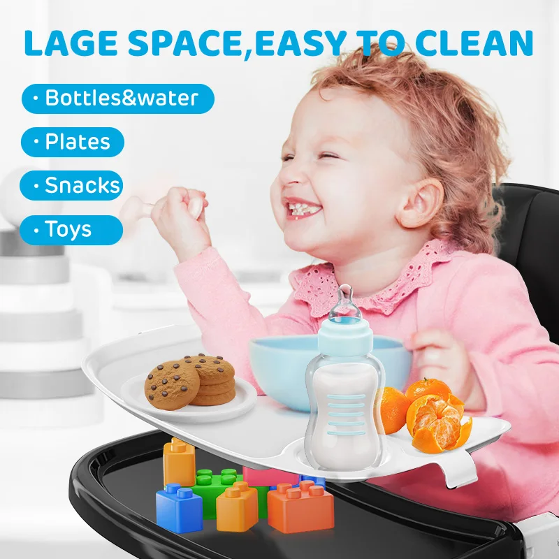 SEJOY Baby Feeding Chair with Dining Table High Chair for Feeding Children's Folding Dining Chair with Wheel