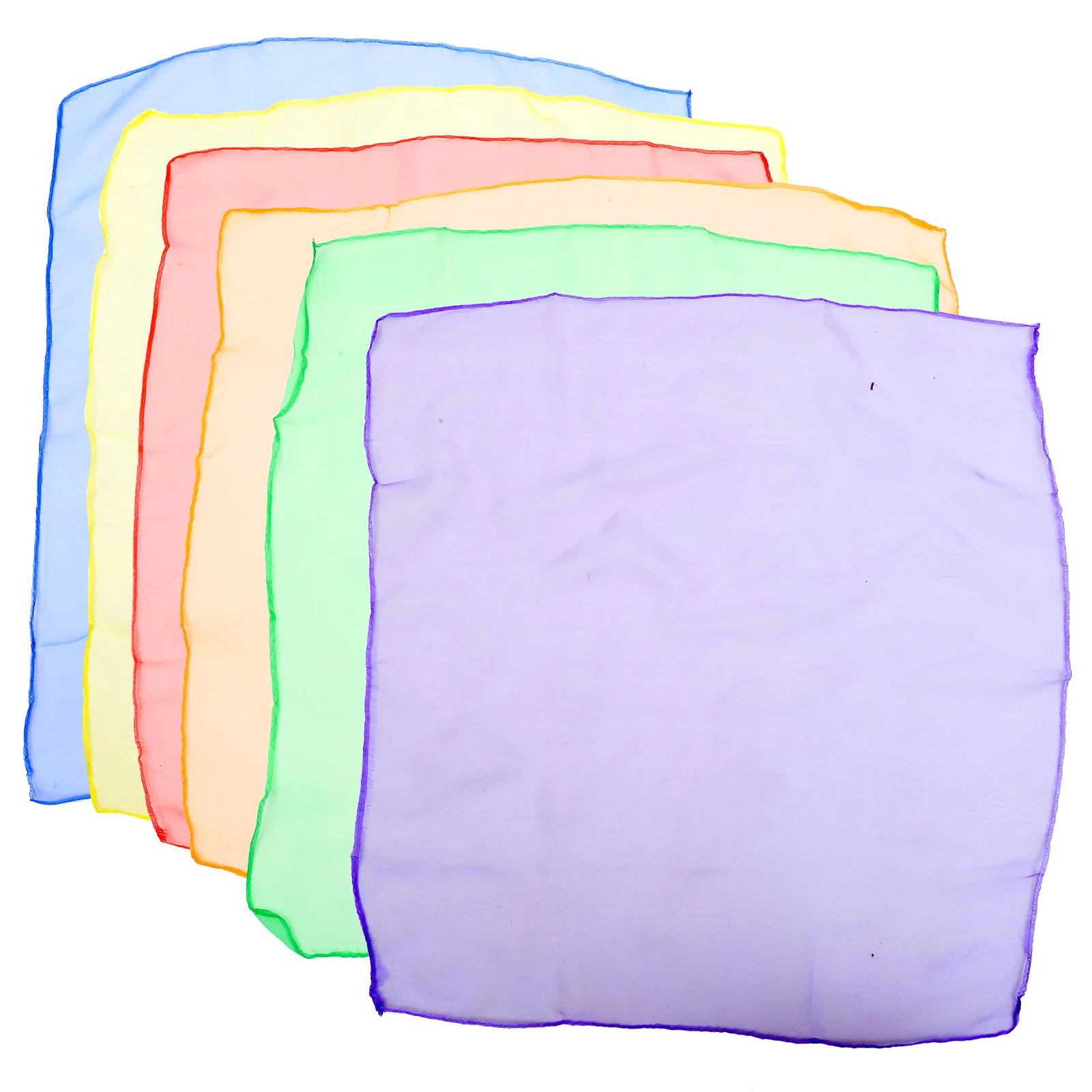 

12pcs Dance Colorful Square Performance Soft Imitated Silk Scarf Stage Props Juggling Accessories Play Scarves For Music Dance