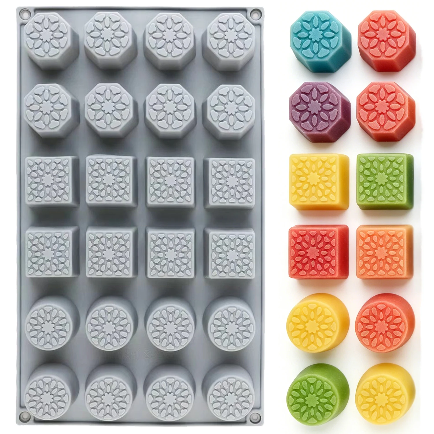 Silicone Cake Molds, Round and Square Small Dessert Molds, Baking Cake Molds That Can Be Used to Make Chocolate Cookies, Candy Puddings, Fruit Ice, Etc