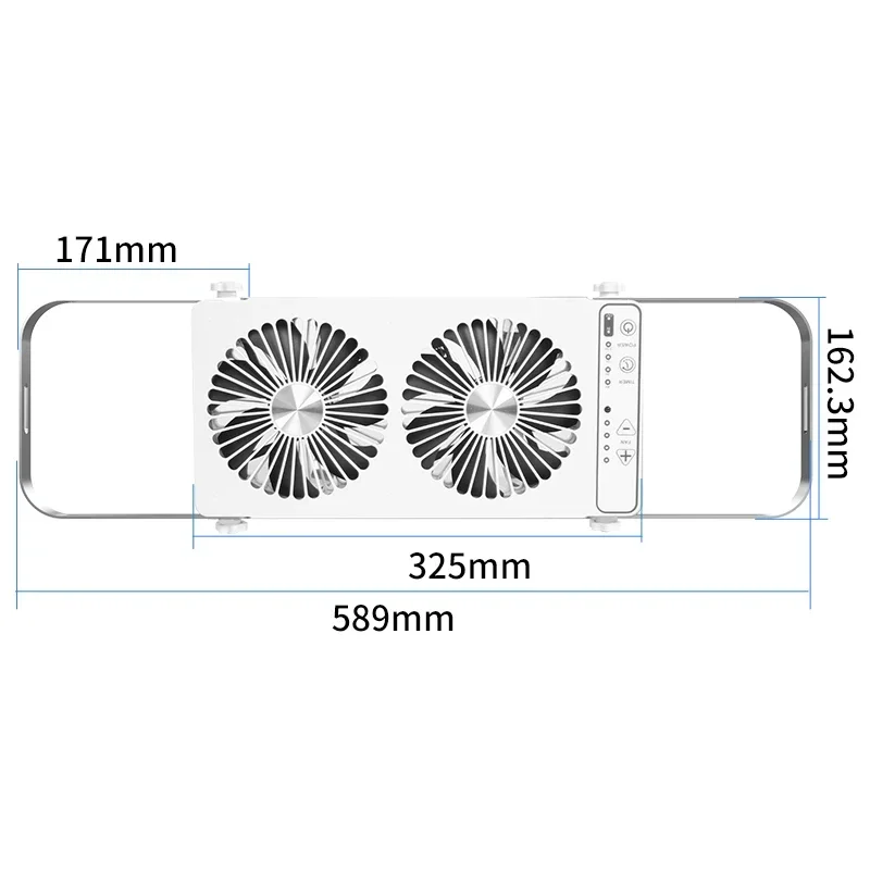 12V DC Rv Silent Roof Fan Portable Fan Removable Bed Car Mute Two-way Exhaust Fan Car Sunroof Row Radiator Cooling For Caravan