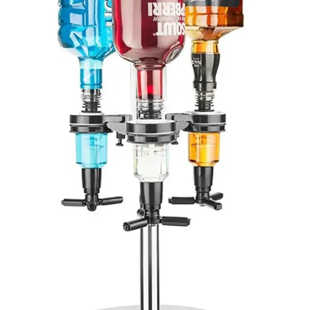 Morezhome-Alumínio Silicone Rotativa Vinho Barril, Vinho Garrafa Cooler Dispenser, cremalheira do vinho, 3 Garrafas