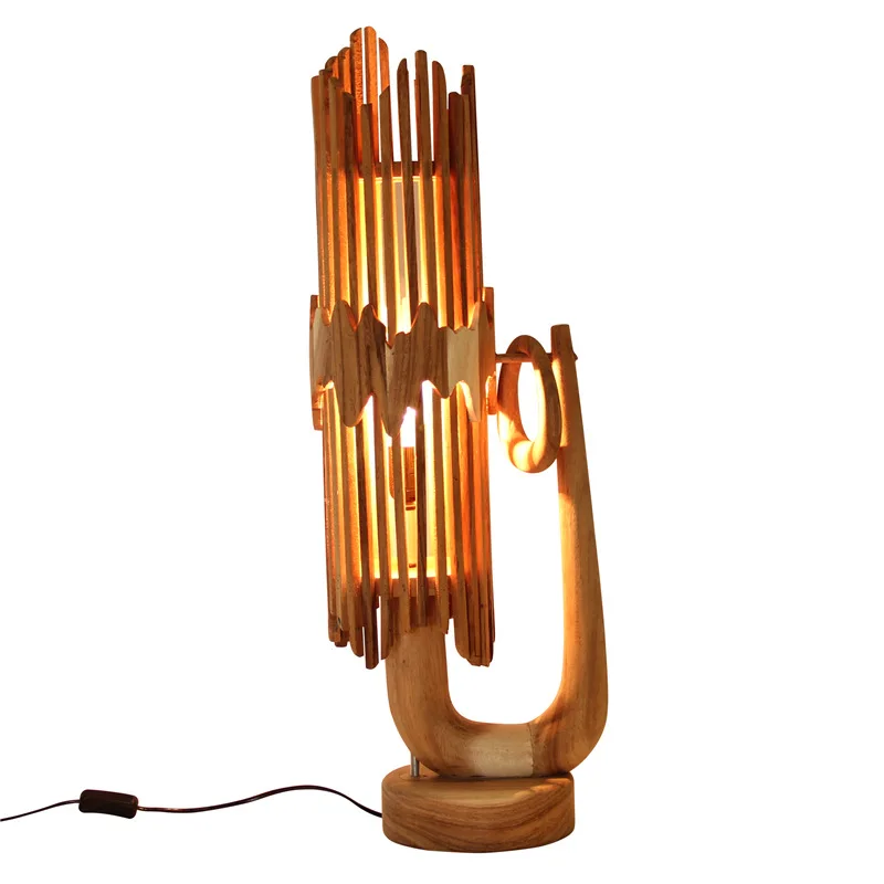 

Handmade walnut floor lamp bed and breakfast cafe hotel decorative craft lamp