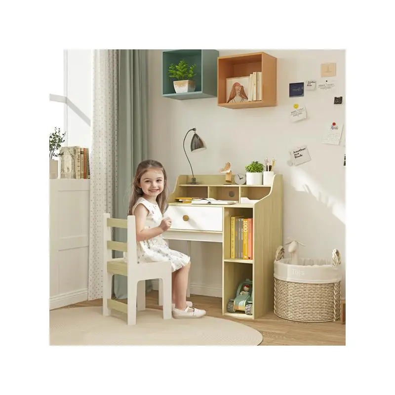 Kids Desk Chair Set - Adjustable Study Furniture for Children - Perfect for Homework, Reading, and Creative Activities