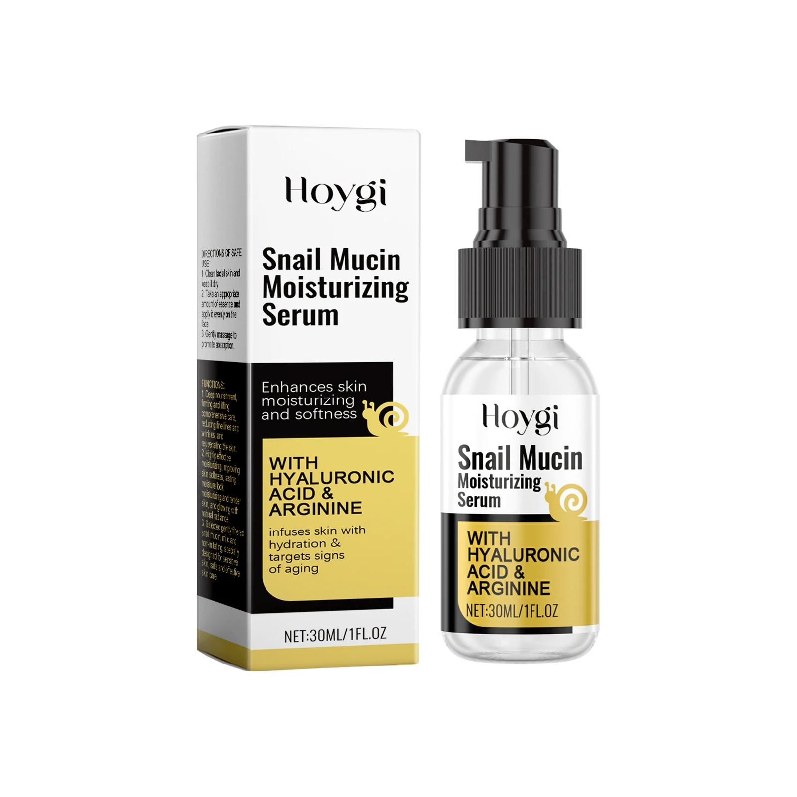 

Snail Mucin Hyaluronic Acid Serum – Deep Moisturizing & Hydrating Facial Treatment with Arginine for Soft, Glowing Skin – 30ml"