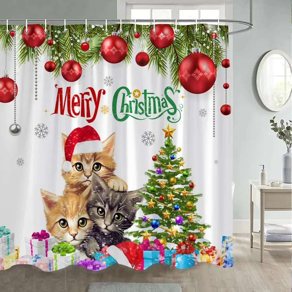 GAEFunny فلامنغو عيد الميلاد دش الستار الشتاء الغابات الأرز ندفة الثلج طبيعة مشهد الثلوج السنة الجديدة عيد الميلاد الحمام ديكور مع H