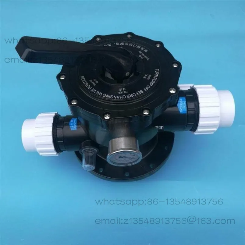 Swimming pool filter top sand tank head 1.52 inch six-position valve head sand tank accessories