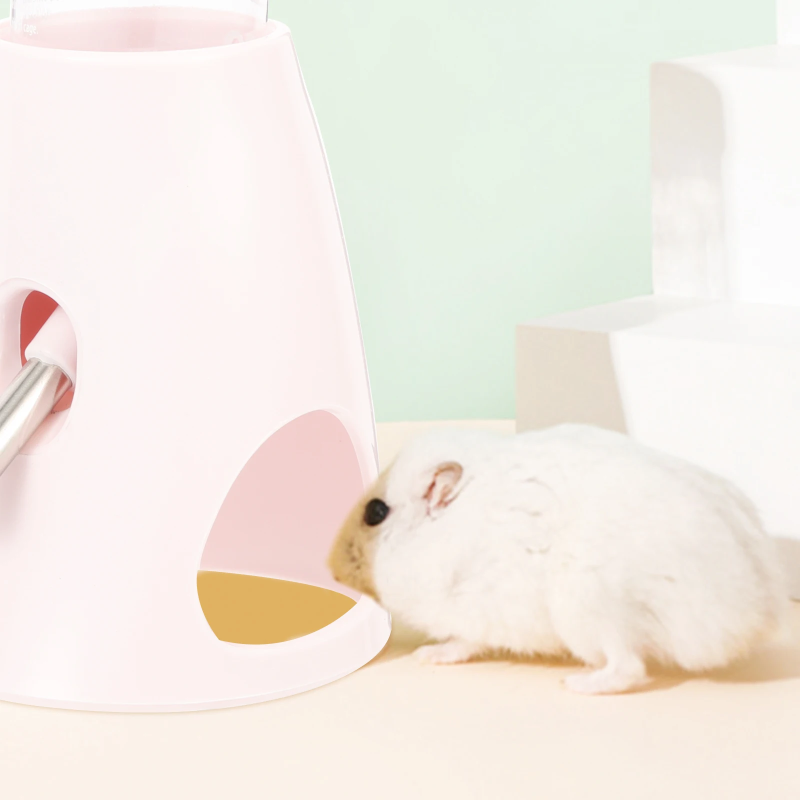 

Drinking Fountain Chinchilla Hamster Water Dispenser Standing Waterer Rabbit Cage Feeder Pp Bottle with Hamsters