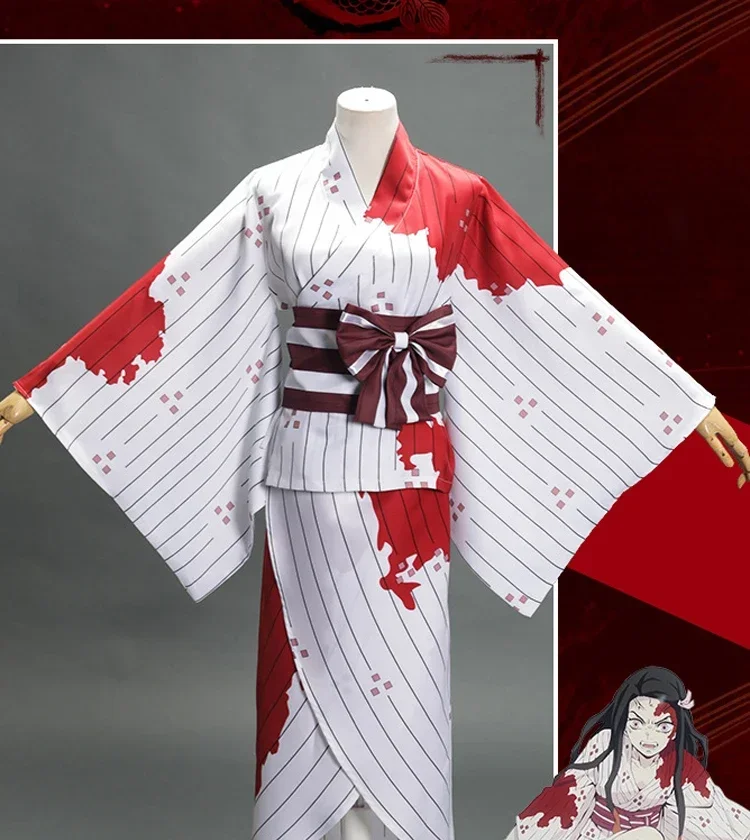 Cosplay Nezuko Kamado Kimono Costumes Kimetsu No Yaiba Costumes Japanese Anime Comic Con Scary Dress