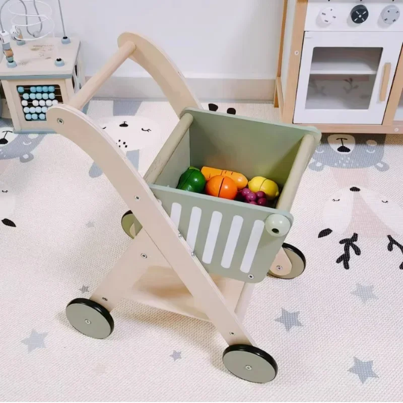 42×29×21cm Children's Shopping Cart Toys Supermarket Cart Girls Play House Toys Baby Toddler Stroller Carro Compra