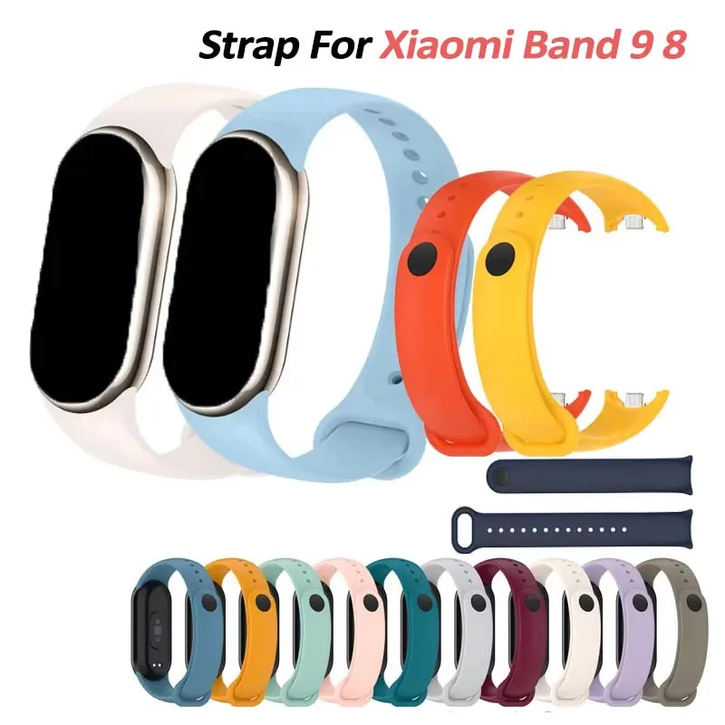 Weiches Silikonarmband für Xiaomi Mi Band 8, Ersatzarmband für Xiaomi Mi Band 9, Armbandzubehör.