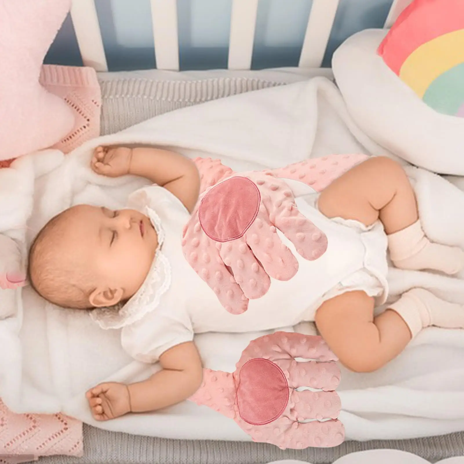 Baby Rustgevende Palm Kinderen Dutje Hulp Geklets 3-Niveaus Schrikpreventie Baby Rustgevende Palm Voor Wandelwagen Reizen Wieg Verpleging