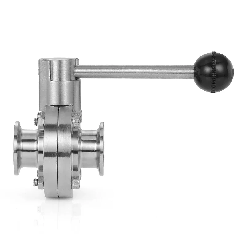 KF 16 25 40 50 Vacuum Clamp Ferrule Butterfly Valve SUS 304 Stainless Steel Sanitarry Plumbing Flow Control Hombrew Beer