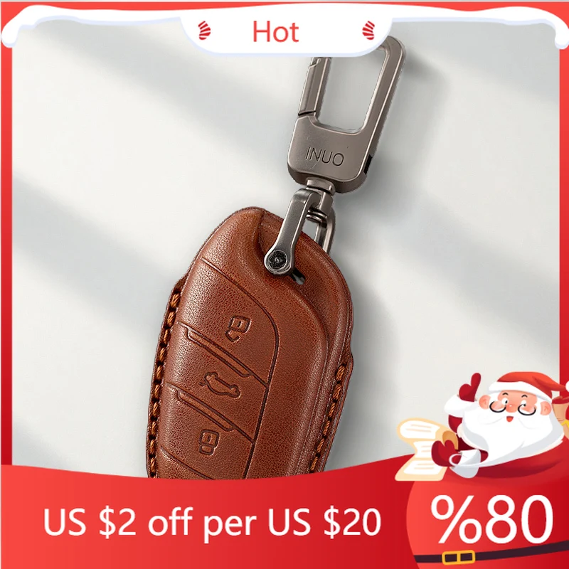 Hot Genuine leather Protector For MG4 Ev MG HS GT ZS EV ZX MG5 MG6 for Roewe RX3 RX5 RX8 ERX5 I6 I5 Key Case C Interior Stickers