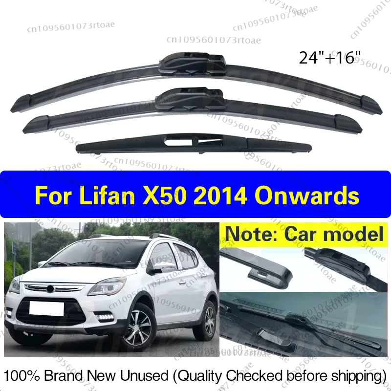 

Car Wiper Blade Front Rear Window Windscreen Windshield Wipers Auto Accessories For Lifan X50 Hatchback 2014 Onwards