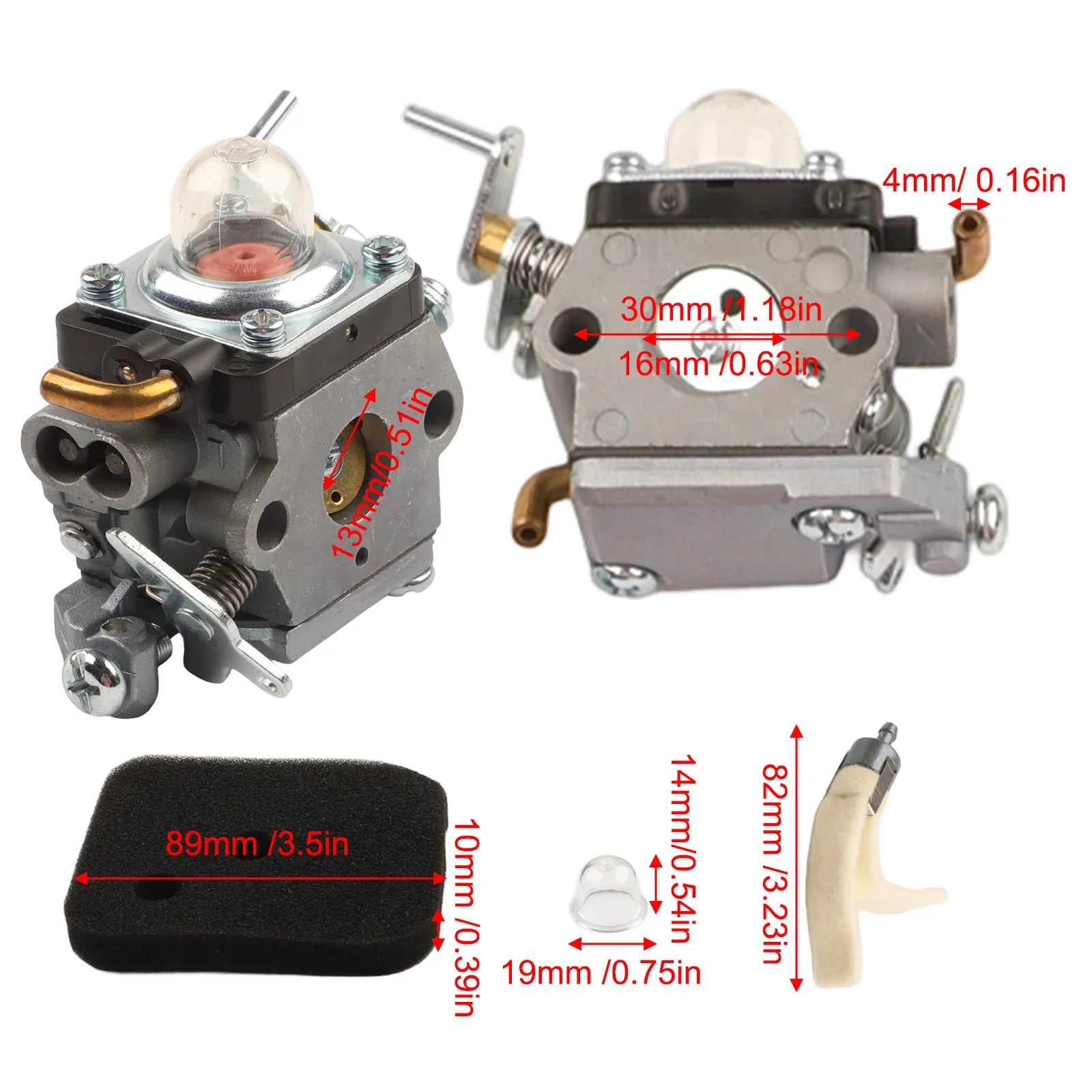 Carburetor Maintenance Tools Hedge Trimmer Parts As Shown Replacement Parts 9 Pieces Set Complete Replacement Package