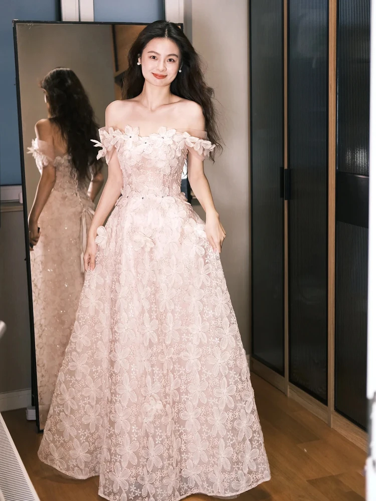 

Sweet Sle Birthday Par Evening Gown Bridal Dr Adult Ceremony Princ Skirt A-Line Midi Dr for Wedding Anniversary