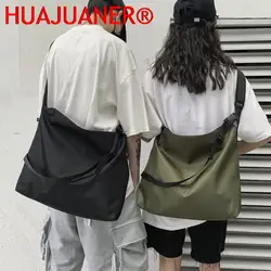 Unisex tuval japonya ins toplu schoolbag öğrenci çanta basit alışveriş çantası spor çantası su geçirmez omuzdan askili çanta notebook çantası