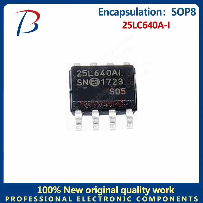 10pcs   25LC640A-I package SOP8 silk screen 25L640AI memory chip