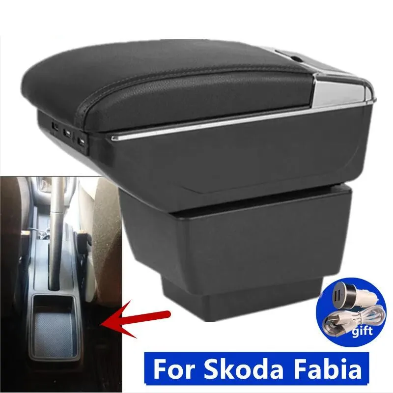 

For Skoda Fabia 3 III 2015-2024 Car Armrest box Center Storage Box Interior Dedicated Retrofit Car Accessories