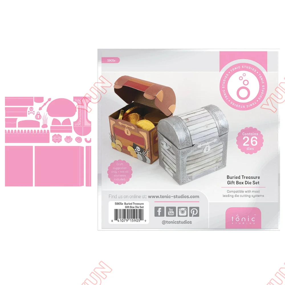 

2025 New Hallowmas Tonic Die Metal Cutting Dies Buried Treasure Dies Set DIY Greeting Card Scrapbooking Handmade Gift Box Die