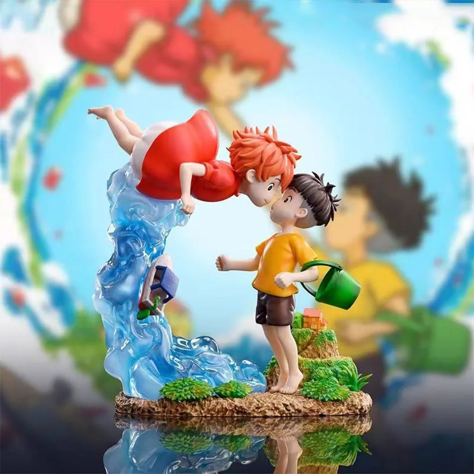 NewGolden Fish Himeji Gk Miyazaki سلسلة الرسوم المتحركة أنيمي اليدوية هدية تمثال الديكور على جرف Boniu Sosuke اللعب الهدايا #2