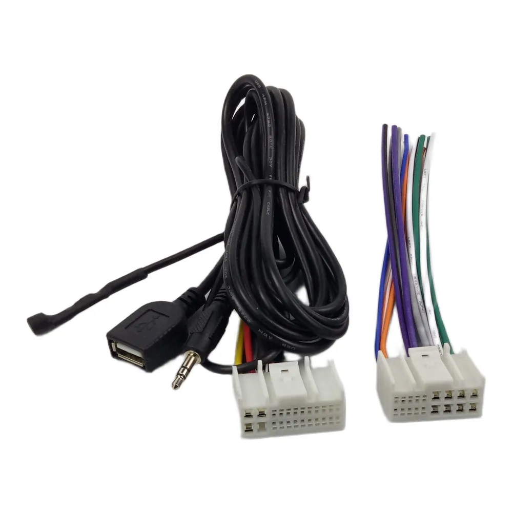 24Pin Microphone Wiring Harness for For KIA K4 Radios Supporting USB Audio Input and Built-in Mic Functionality