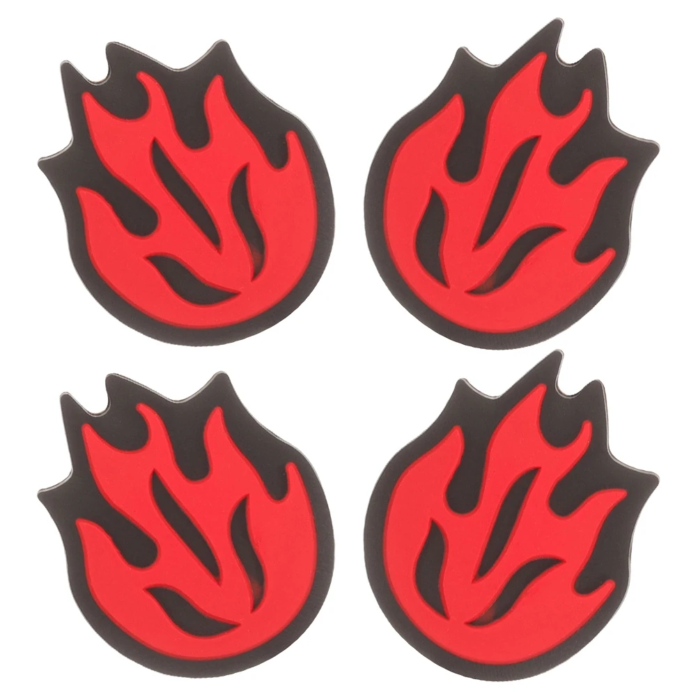 

4 Pcs Flame Racket Shock Absorber Dampers for Tennis Rackets Dampener Racquet Funny Dampeners Silica Gel