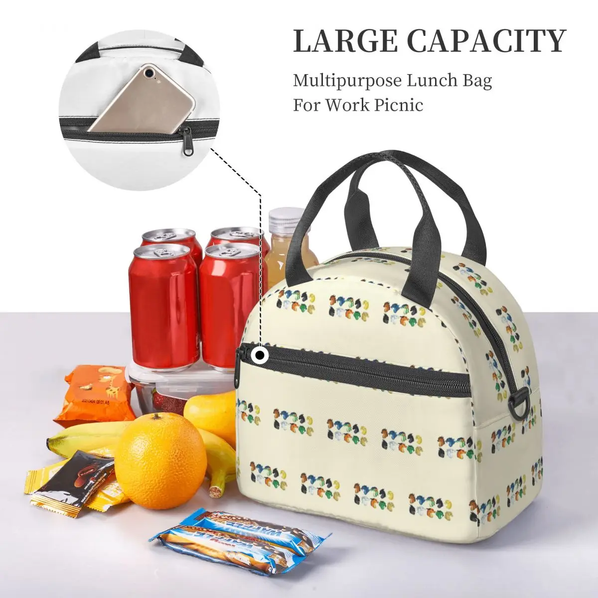 Head Dragons - Wings Of Fire Insulated Lunch Bag for Women Picnic Storage Food Boxes Portable Cooler Thermal Lunch Box Tote