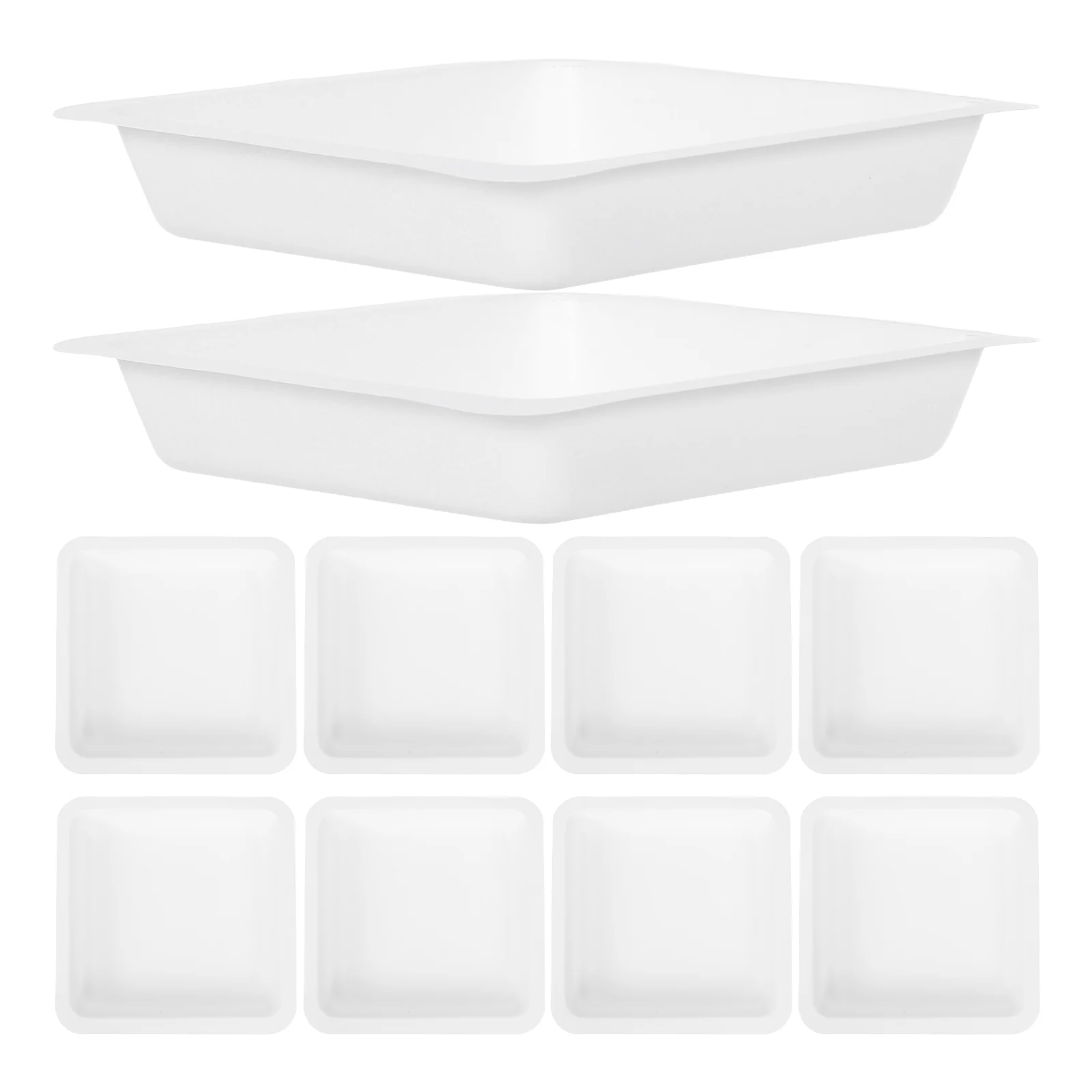 

10 Pcs Plastic Weighing Pan Measuring Trays Boat Shape Lab Boats Laboratory Plates