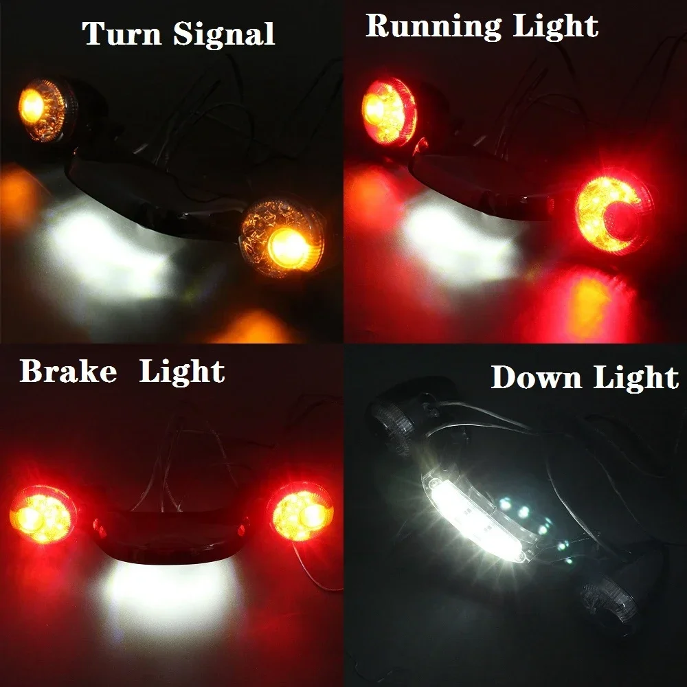 Motorcycle Rear LED Turn Signal Bullet Light Brake Lamp Bar For Harley Touring Street Road Glide 2010-2020, Road King 2017-2020 view 2