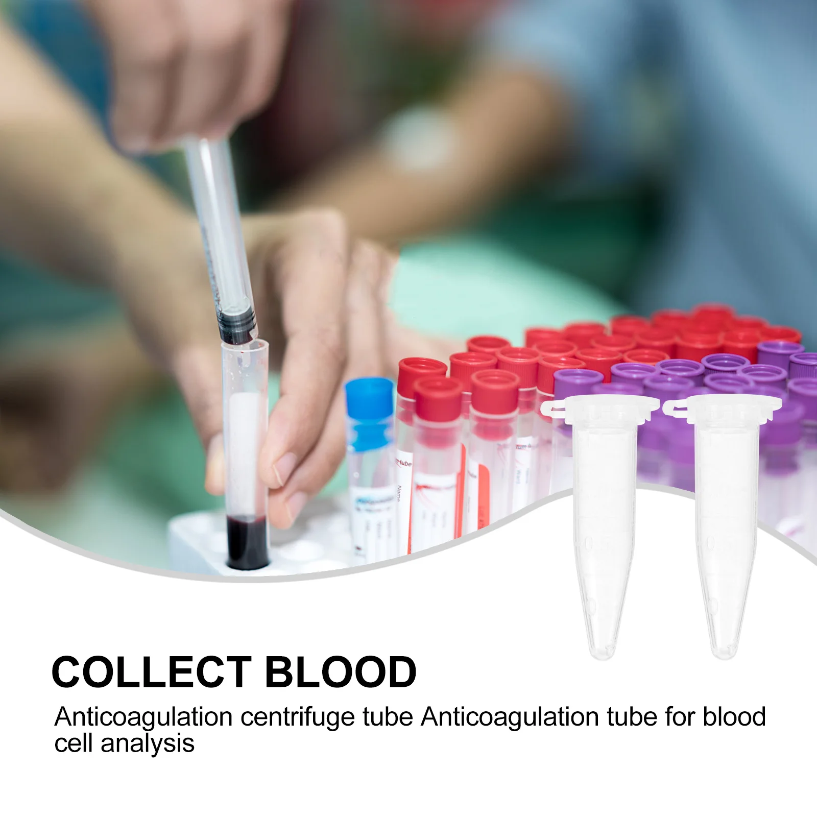 

100Pcs Medical Anticoagulant Centrifuge Tubes Reliable Plastic Test Tubes Laboratory Use Centrifuge Tube