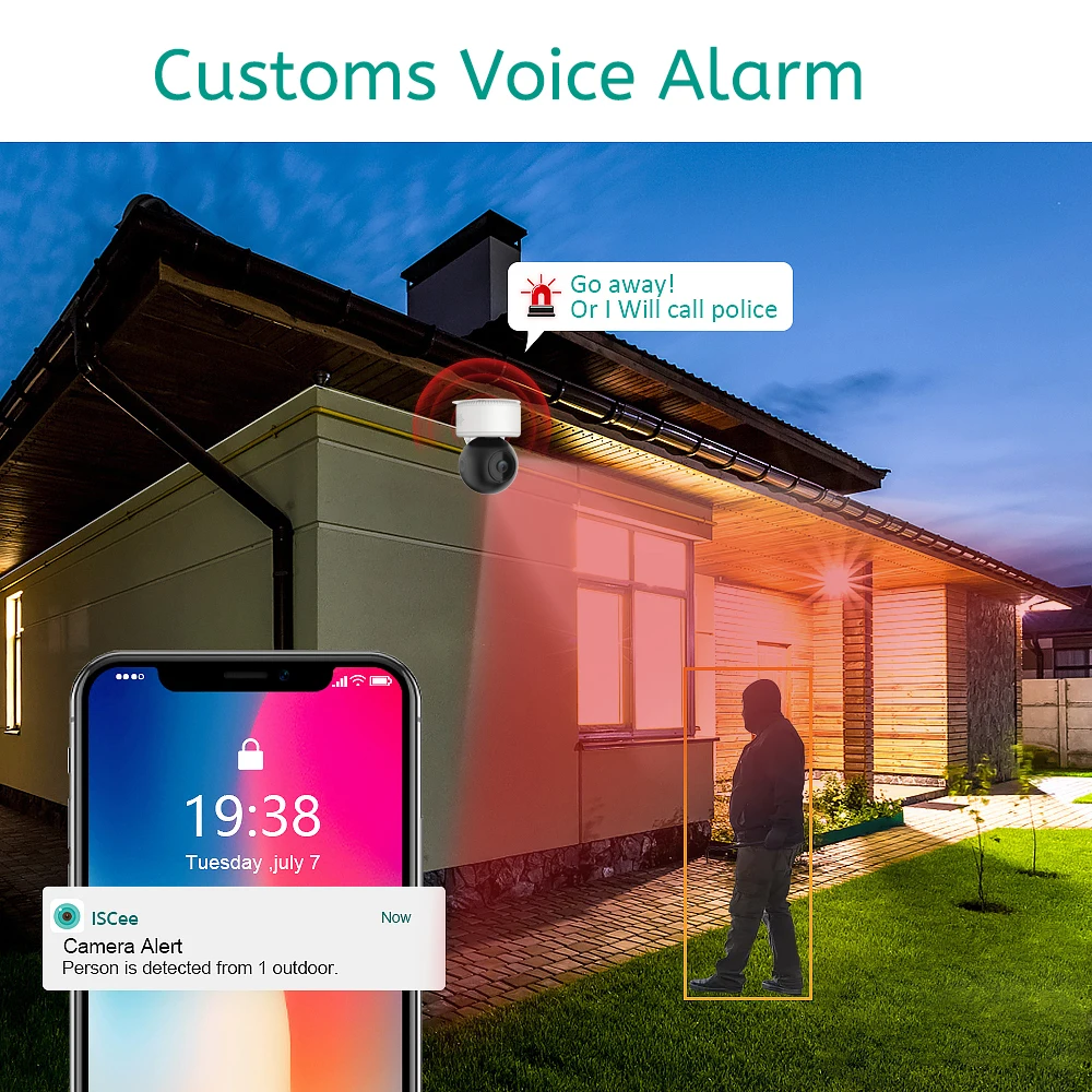 Kamera keamanan rumah 2MP HD Plug-in dalam ruangan kamera WiFi kamera peliharaan Pan Tilt Monitor bayi penglihatan malam 2 arah Audio IP Cam