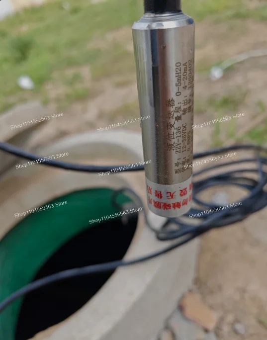 Water Level Transmitter 2m 3 m 5m Range Submersible Hydrostatic Sensor Pressure Transmitter 4-20mA 0-10V rs485 output
