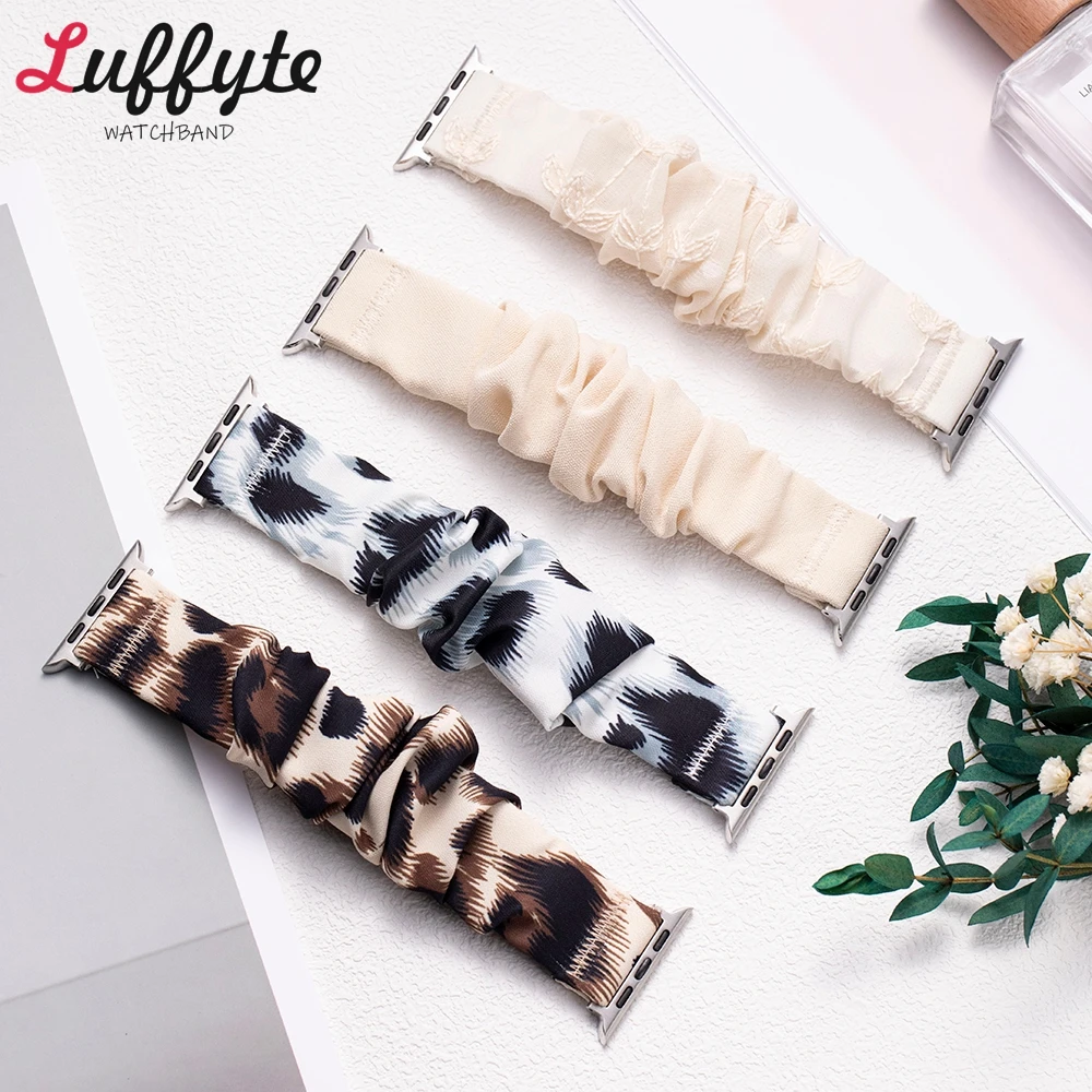 حزام قماش مرن مطبوع لطيف لساعة أبل سلسلة 1-10 SE أساور المعصم لساعة iWatch 49/46/45/44/42/41/40/38 مللي متر #2