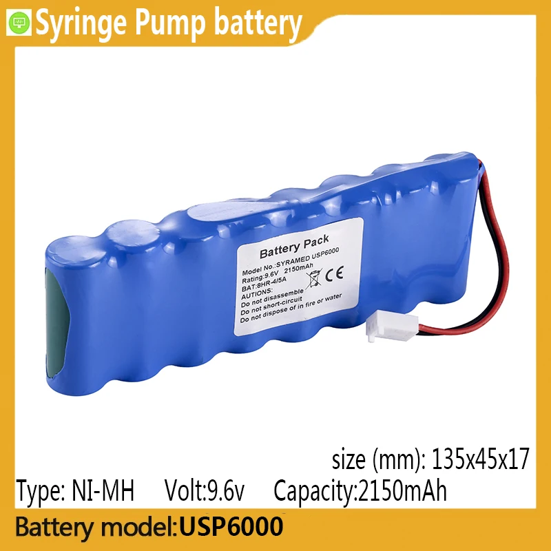 

USP6000 capacity 2150mAh 9.6v NI-MH battery, suitable for USP6000,Uvp7000,Uvp6000,Syringe Pump