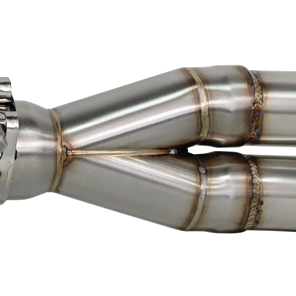 Colector de Escape para motocicleta CFMOTO 450SR 450NK 2022-2025, acero inoxidable, 51MM, recto, tubo de enlace frontal, línea de carreras de Escape